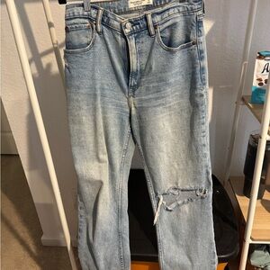 Abercrombie & Fitch Medium Blue Straight Leg Jeans